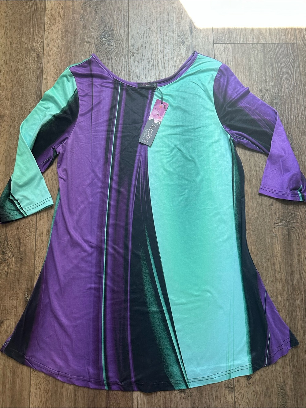 NWT! Azalea by Firmiana Shift Dress, Flowy, Stretch, 3/4 Sleeves, Artsy, XL